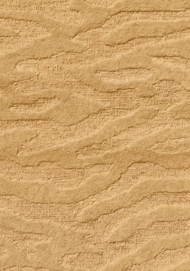Saffron Rugs Hand Tufted Golden Beige Swirls  Rectangular Wool Area Rug - Indya