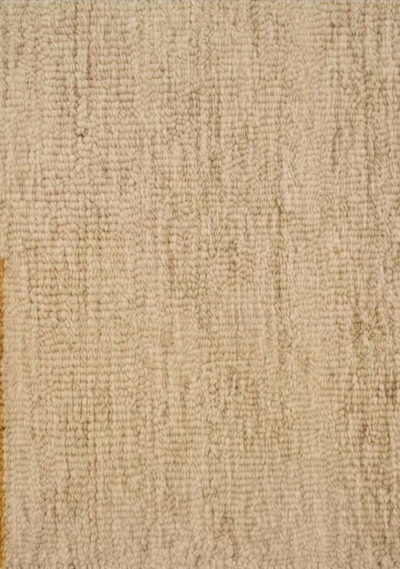 Saffron Rugs Hand Tufted Golden Yellow Geometric  Rectangular Wool Area Rug - Indya