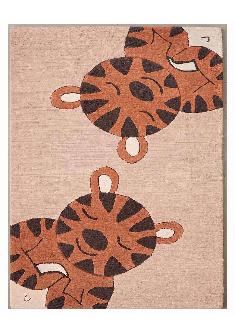 Saffron Rugs Hand Tufted Cotton Bath Mat | Blush Pink Rectangular | Anti Slip Backing | Casual Kids Mats Bathroom Rug - Indya