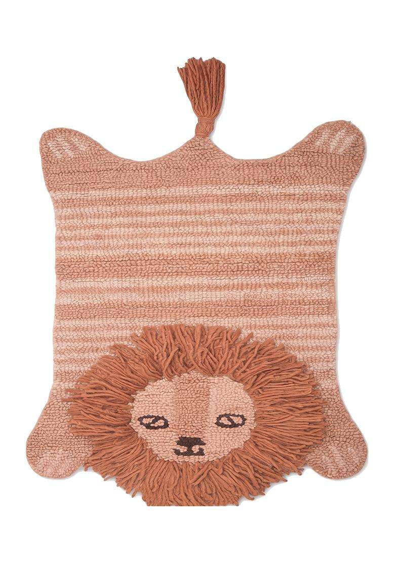 Saffron Rugs Hand Tufted Cotton Bath Mat | Terracotta Peach Bear | Anti Slip Backing | Casual Kids Mats Bathroom Rug - Indya