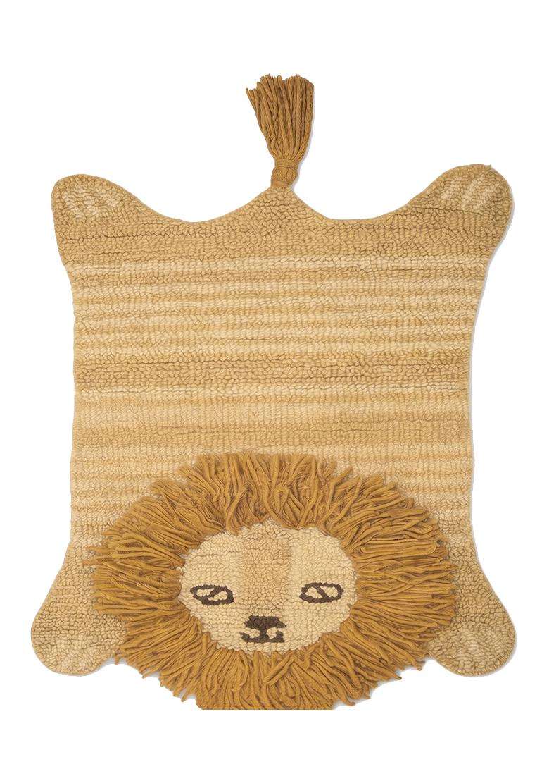 Saffron Rugs Hand Tufted Cotton Bath Mat | Mustard Gold Bear | Anti Slip Backing | Casual Kids Mats Bathroom Rug - Indya