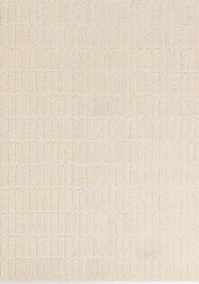 Saffron Rugs Hand Tufted 100% Wool Area Rug | Cream Rectangular Rug | Cotton Backing | Contemporary Geometric Carpet for Living Room Bedroom