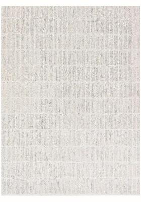Saffron Rugs Hand Tufted 100% Wool Area Rug | Ivory Cream Rectangular Rug | Cotton Backing | Contemporary Geometric Carpet for Living Room