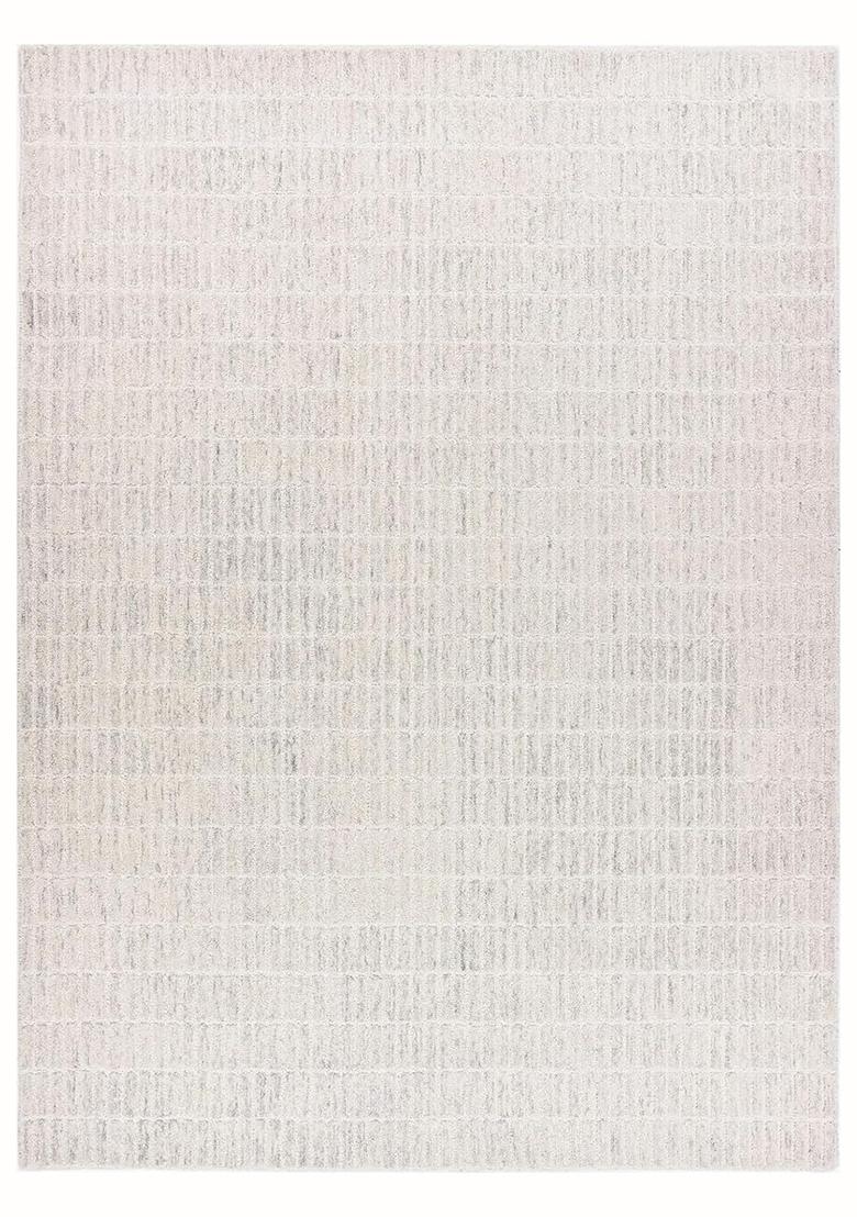 Saffron Rugs Hand Tufted 100% Wool Area Rug | Ivory Cream Rectangular Rug | Cotton Backing | Contemporary Geometric Carpet for Living Room - Indya
