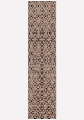 Saffron Rugs Wool Tufted Machine Washable Runner | Water Repellent Non Slip | Beige Charcoal Moroccan Trellis for Kitchen Bedroom Living Room Hallway