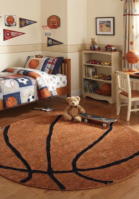 Saffron Rugs Hand-Tufted 80% Wool Round Rug | Orange | Cotton Backing | Casual Geometric