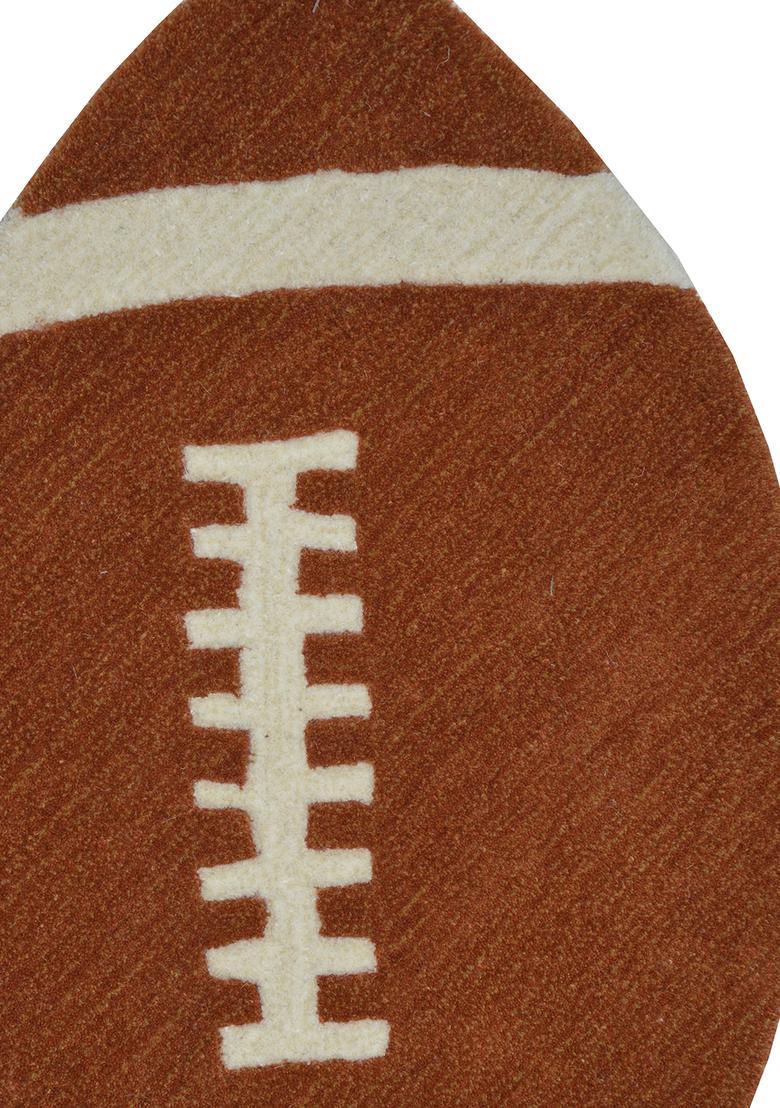 Saffron Rugs Hand-Tufted 80% Wool Oval Rug | Brown | Cotton Backing | Casual Solid - Indya