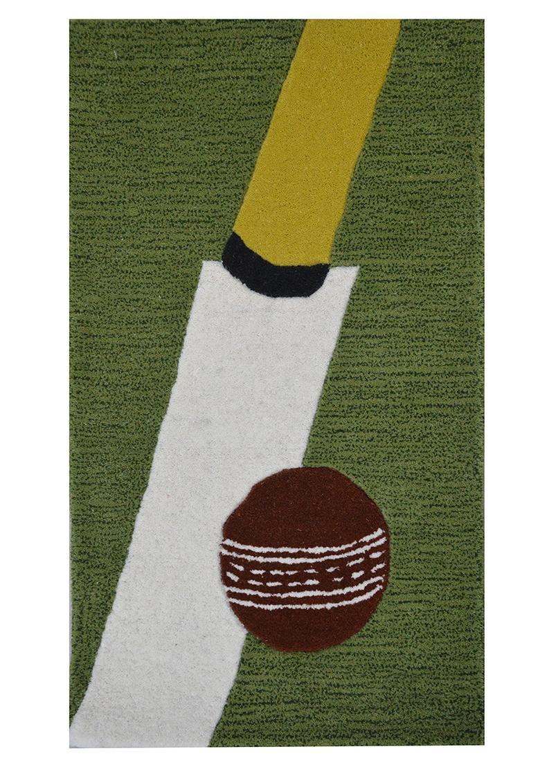 Saffron Rugs Hand-Tufted 80% Wool Rectangular Rug | Black | Cotton Backing | Modern Polka Dots - Indya