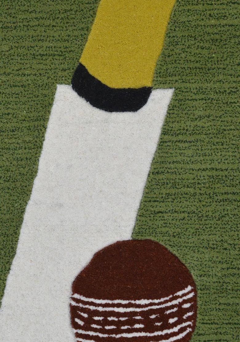 Saffron Rugs Hand-Tufted 80% Wool Rectangular Rug | Black | Cotton Backing | Modern Polka Dots - Indya