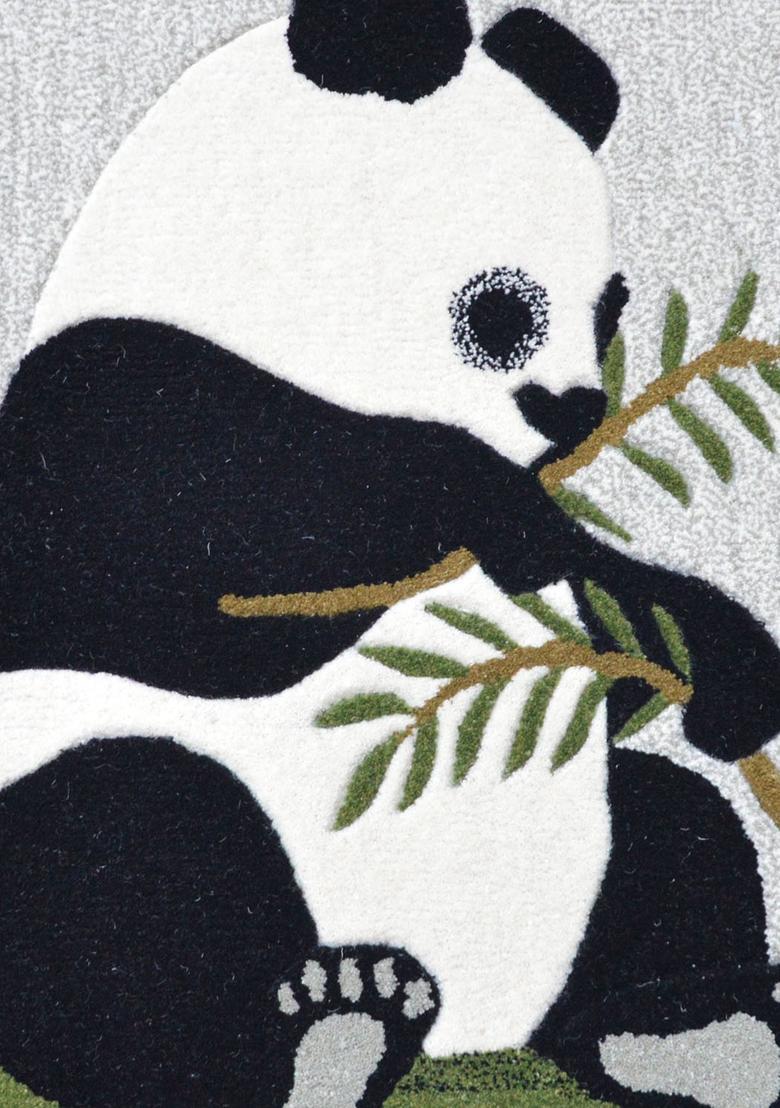 Saffron Rugs Hand-Tufted 80% Wool Rectangular Rug | Grey | Cotton Backing | Casual Animal Print - Indya