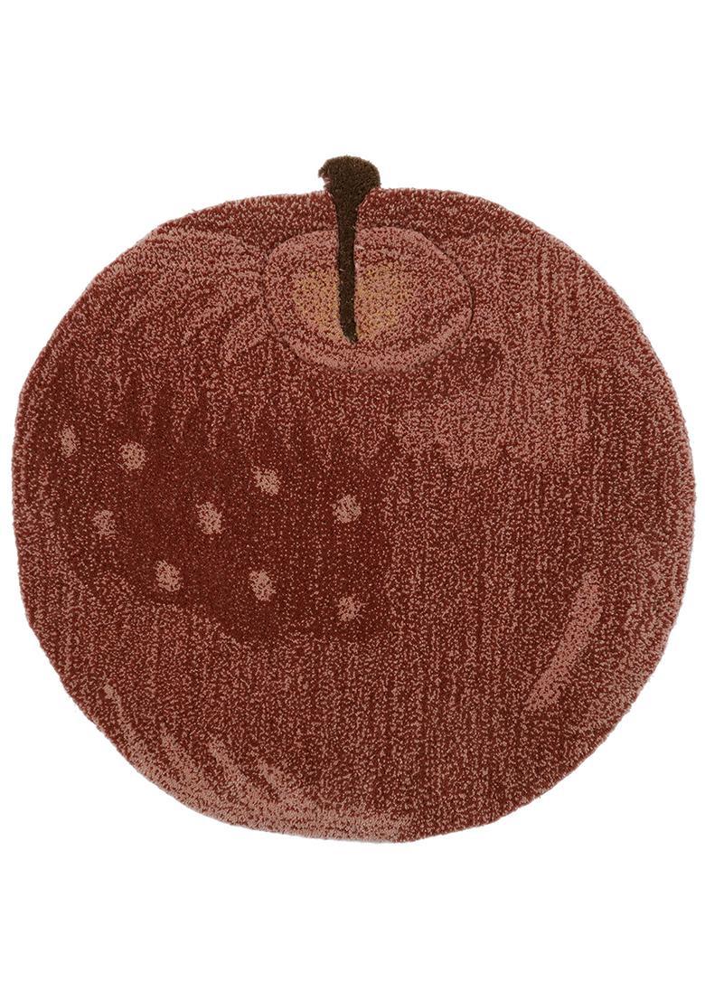 Saffron Rugs Hand-Tufted 80% Wool Round Rug | Rust Red | Cotton Backing | Bohemian Solid - Indya