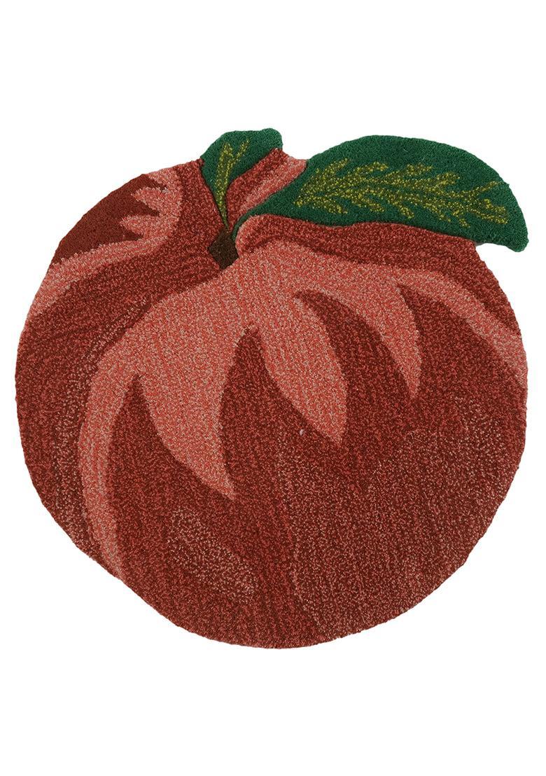 Saffron Rugs Hand-Tufted 80% Wool Round Rug | Terracotta Red | Cotton Backing | Casual Solid - Indya