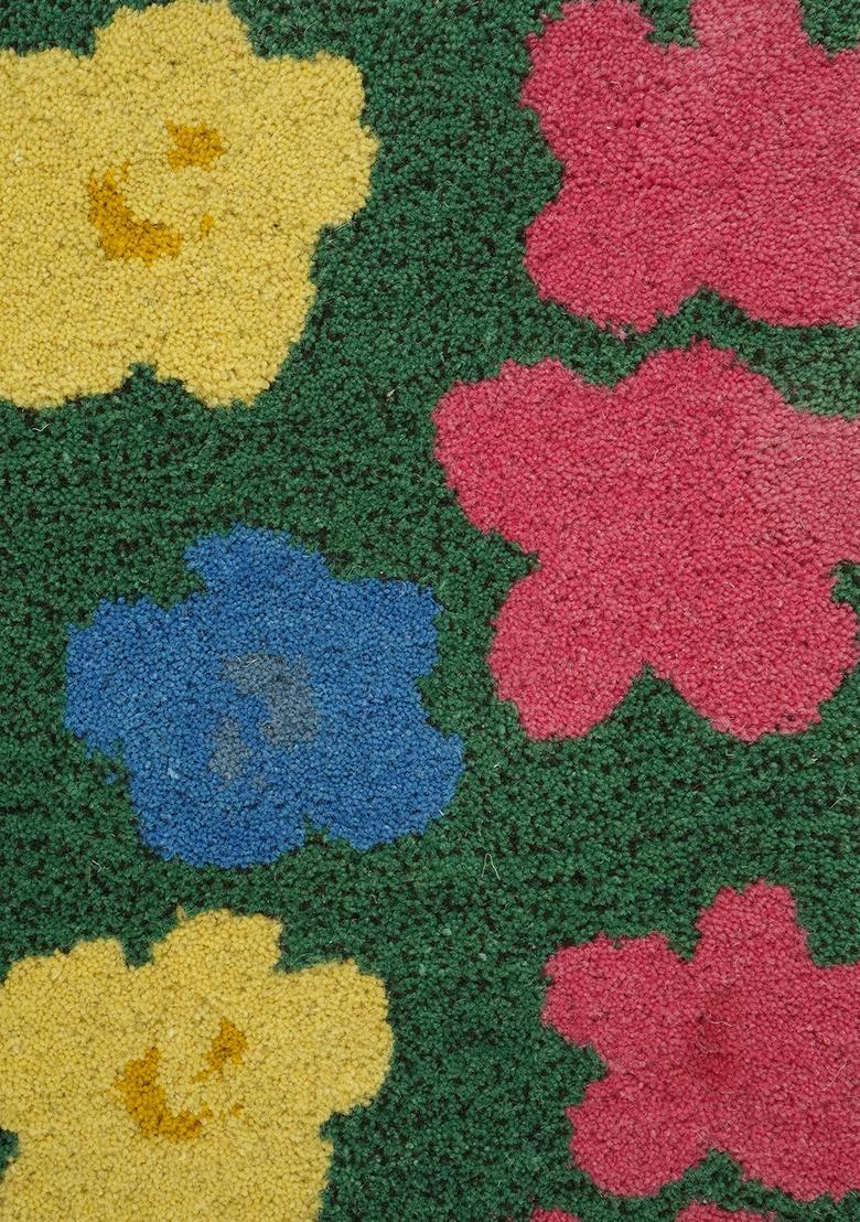 Saffron Rugs Hand-Tufted 80% Wool Rectangular Rug | Multicolor Floral | Cotton Backing | Bohemian Floral - Indya