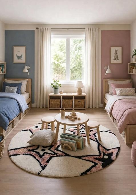 Saffron Rugs Hand-Tufted 80% Wool Round Rug | Cream | Cotton Backing | Casual Animal Print