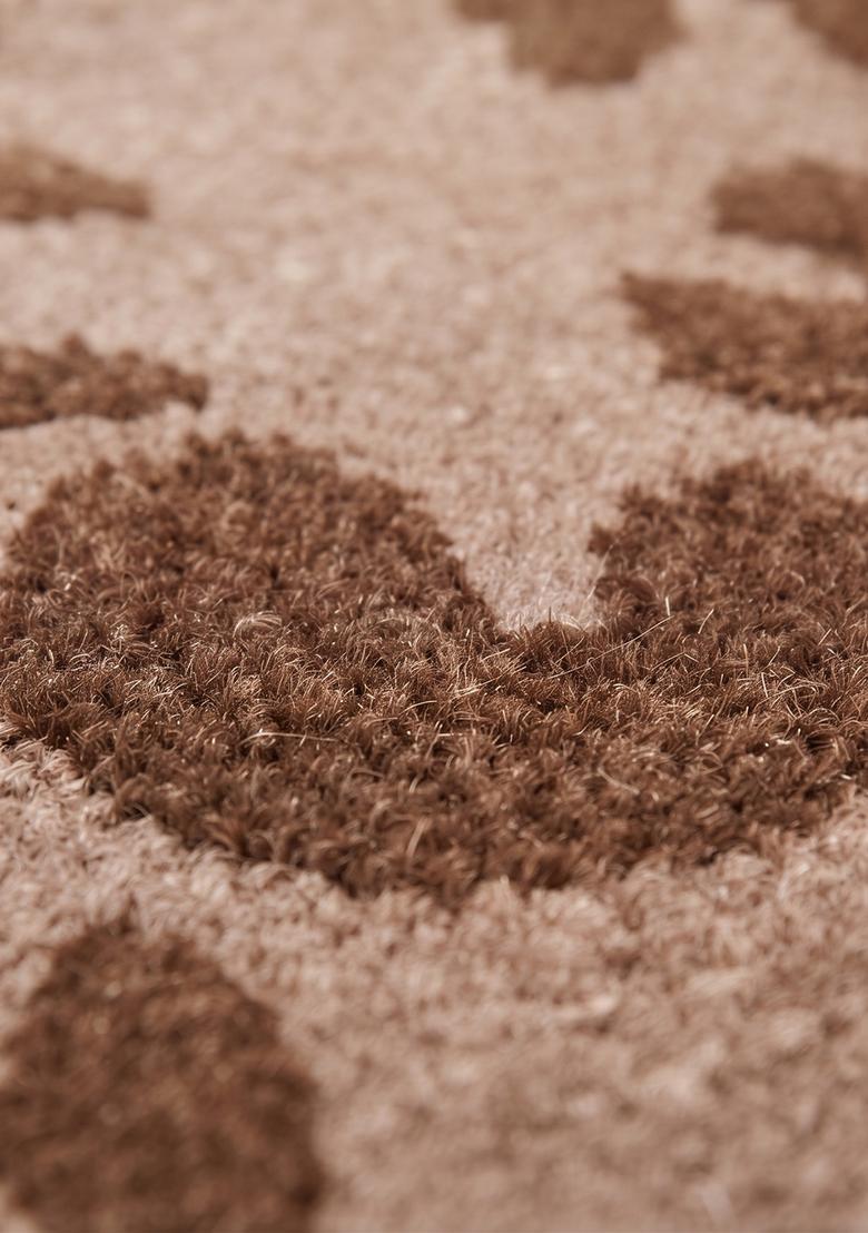 Saffron Rugs Hand-Tufted 80% Wool Rectangular Rug | Beige | Cotton Backing | Glam Animal Print - Indya