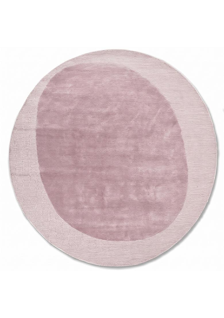 Saffron Rugs Hand Tufted Wool Area Rug | Blush Pink Round Rug | Cotton Backing | Minimalist Solid Home Decor Carpet for Living Room Bedroom - Indya
