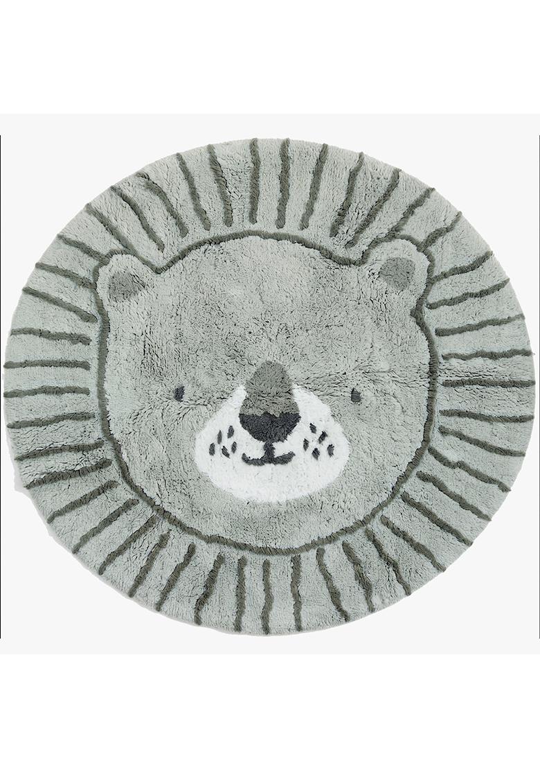 Saffron Rugs Hand Tufted Cotton Bath Mat | Sage Green Round | Anti Slip Backing | Casual Kids Mats Bathroom Rug - Indya