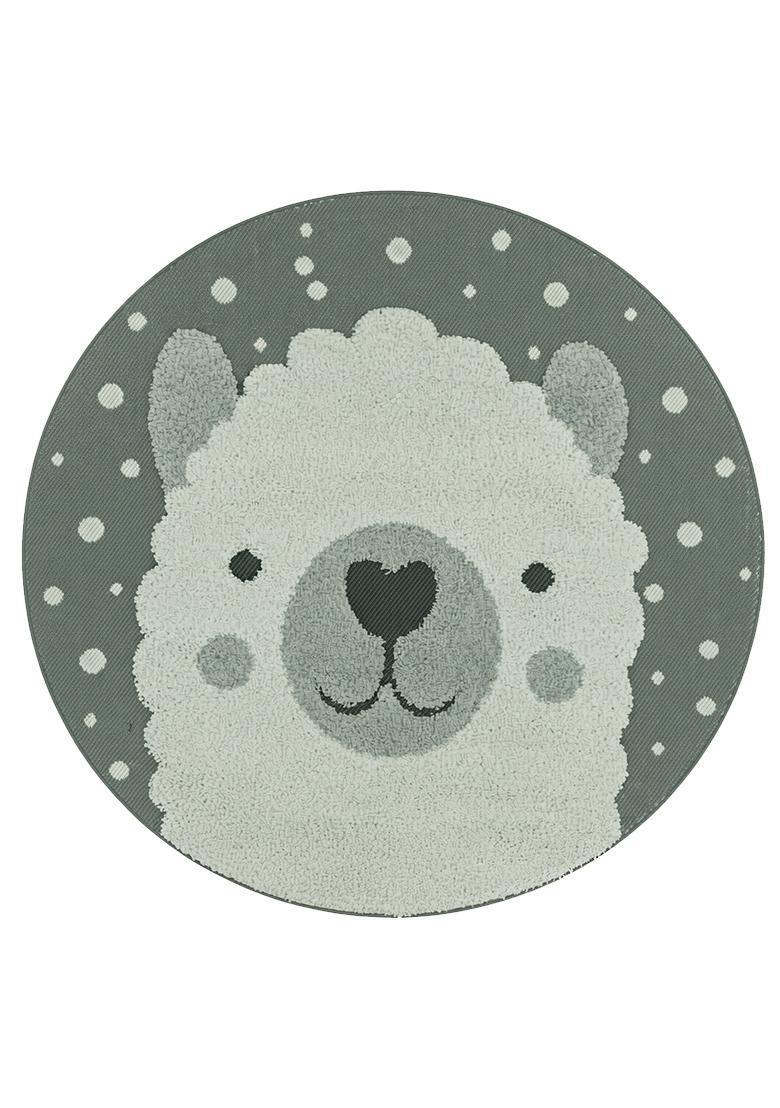 Saffron Rugs Hand Tufted Cotton Bath Mat | Sage Green Round | Anti Slip Backing | Casual Kids Mats Bathroom Rug - Indya