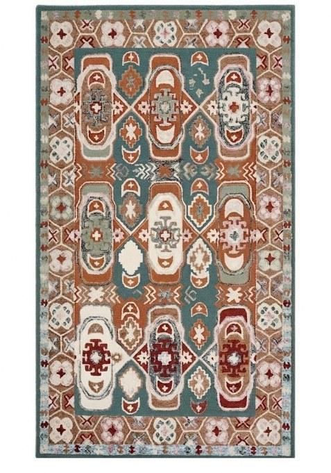Saffron Rugs Hand-Tufted 100% Wool Area Rug | Multicolor Rectangular Rug | Cotton Backing | Bohemian Geometric Carpet for Living Room