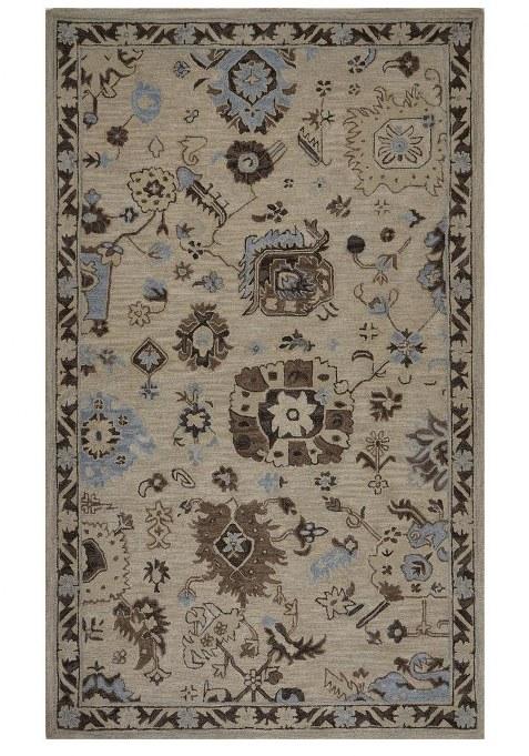 Saffron Rugs Hand-Tufted 100% Wool Area Rug | Beige Rectangular Rug | Cotton Backing | Oriental Floral Carpet for Living Room