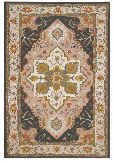 Saffron Rugs Hand-Tufted 100% Wool Area Rug | Multicolor Rectangular Rug | Cotton Backing | Oriental Floral Carpet for Living Room