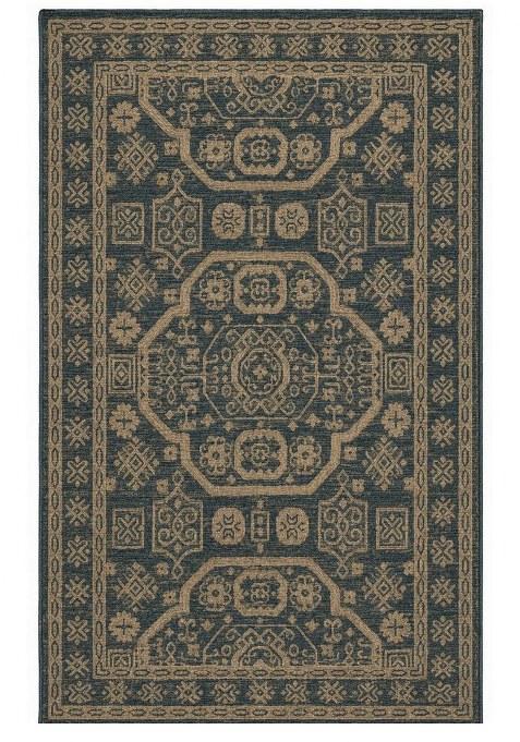 Saffron Rugs Hand-Tufted 100% Wool Area Rug | Charcoal Rectangular Rug | Cotton Backing | Oriental Geometric Carpet for Living Room