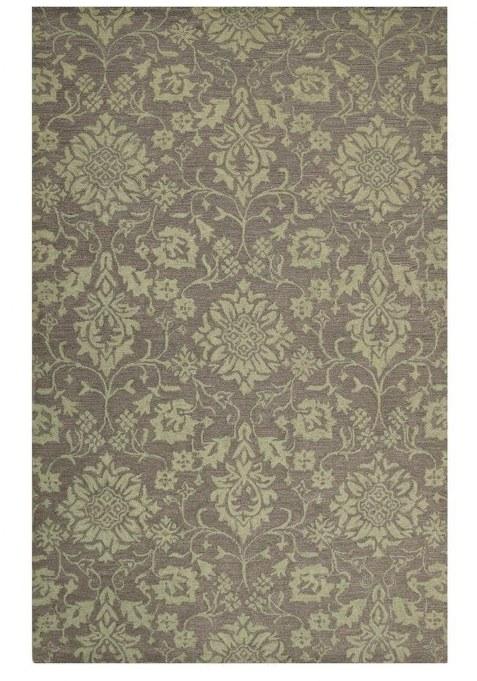Saffron Rugs Hand-Tufted 100% Wool Area Rug | Grey Rectangular Rug | Cotton Backing | Transitional Floral Carpet for Living Room