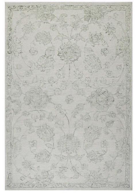 Saffron Rugs Hand-Tufted 100% Wool Area Rug | Ivory Grey Rectangular Rug | Cotton Backing | Transitional Floral Carpet for Living Room