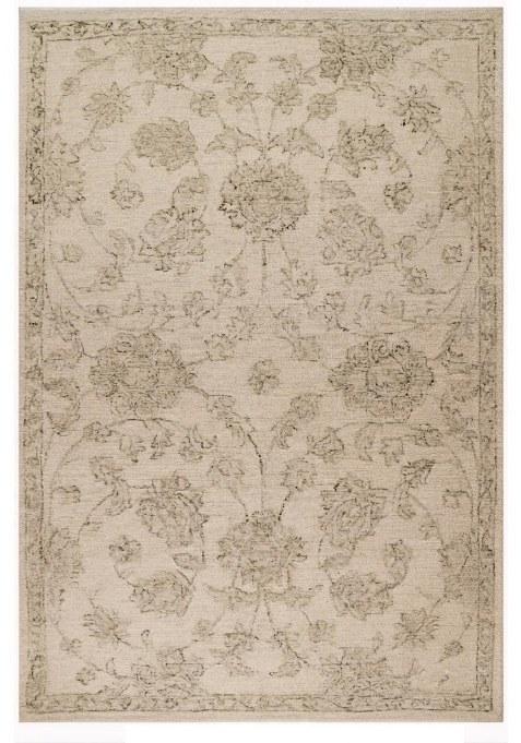 Saffron Rugs Hand-Tufted 100% Wool Area Rug | Beige Rectangular Rug | Cotton Backing | Vintage Floral Carpet for Living Room