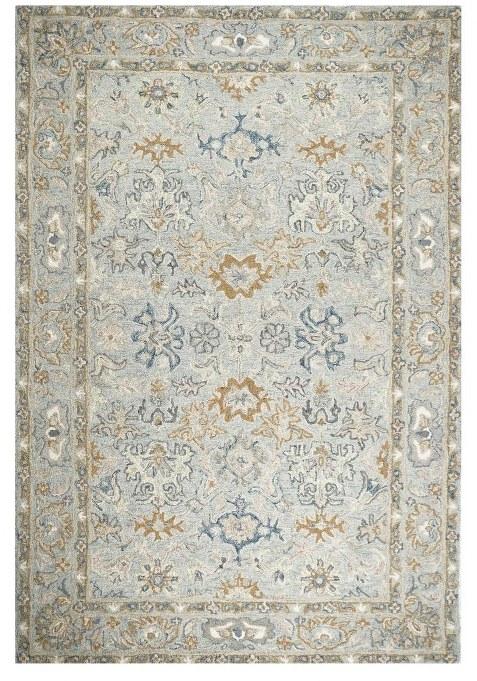 Saffron Rugs Hand-Tufted 100% Wool Area Rug | Ivory Floral Rectangular Rug | Cotton Backing | Classic Floral Carpet for Living Room