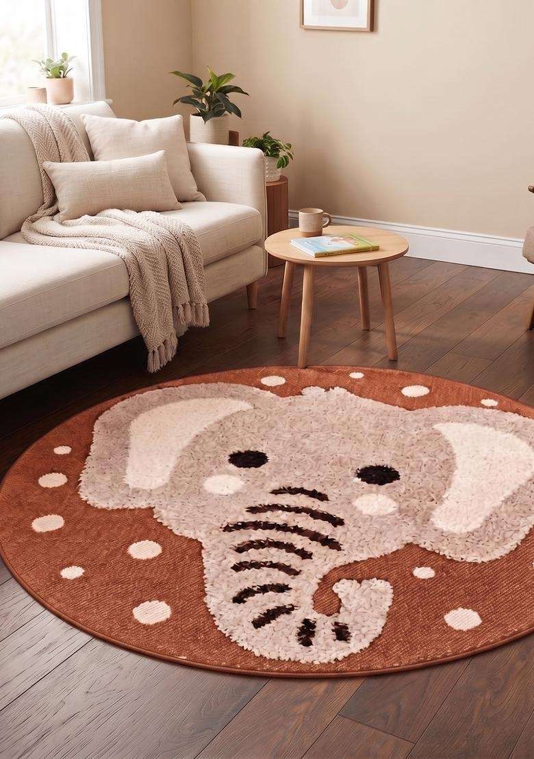 Saffron Rugs Flat Woven Natural Jute Area Rug | Cream and Brown Rectangular Rug | Farmhouse Checkered Home Decor Carpet for Living Room Bedroom - Indya