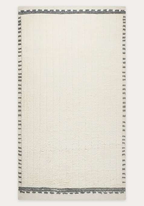 100% Wool Handmade Beige Rug | Carpet For Living Room