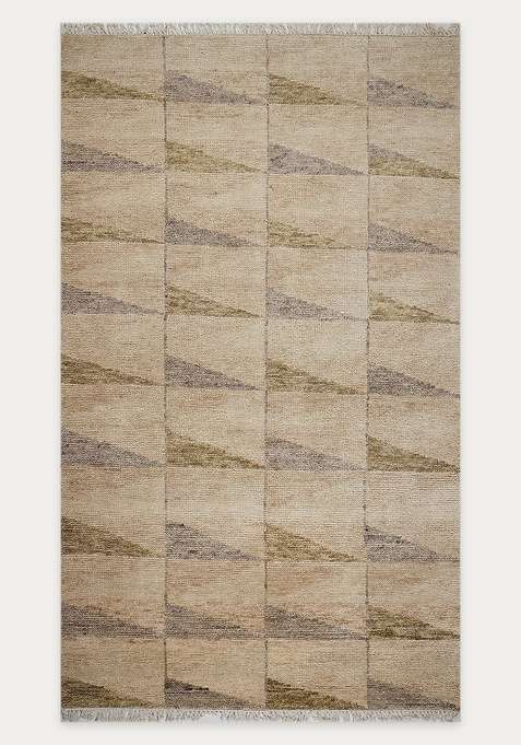 100% Wool Handmade Beige Rug | Carpet For Living Room