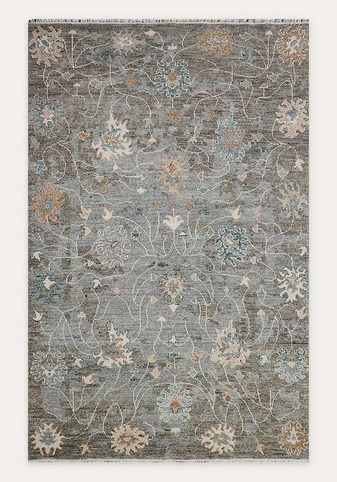 100% Wool Handmade Grey Rug | Carpet For Living Room