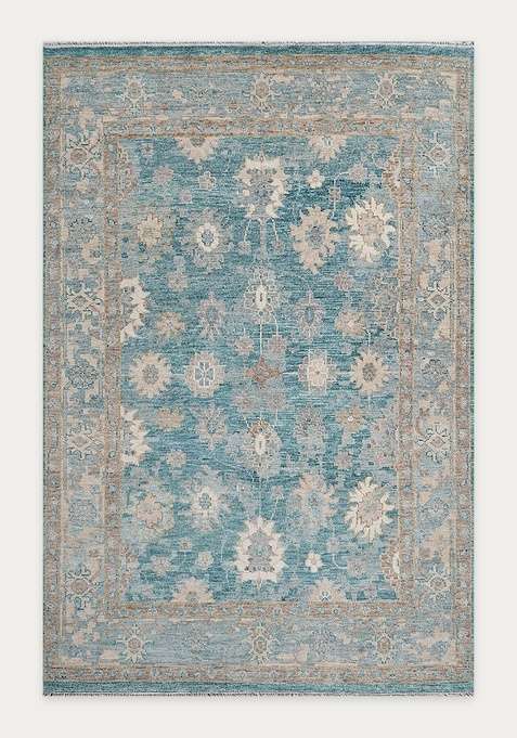 100% Wool Handmade Blue Rug | Carpet For Living Room