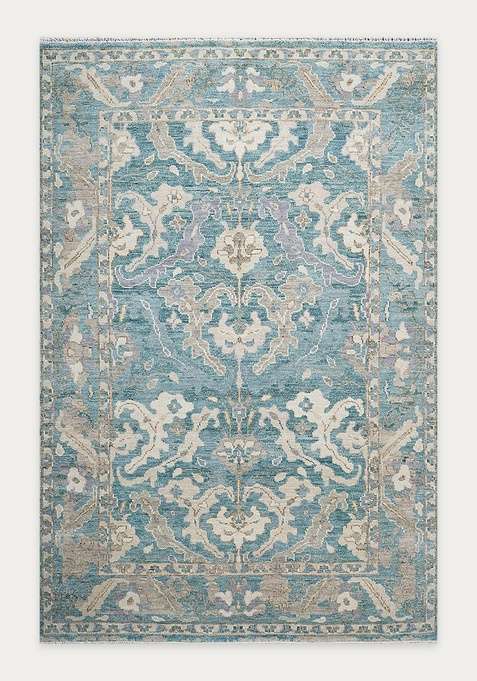 100% Wool Handmade Blue Rug | Carpet For Living Room
