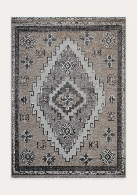 100% Wool Handmade Beige Rug | Carpet For Living Room