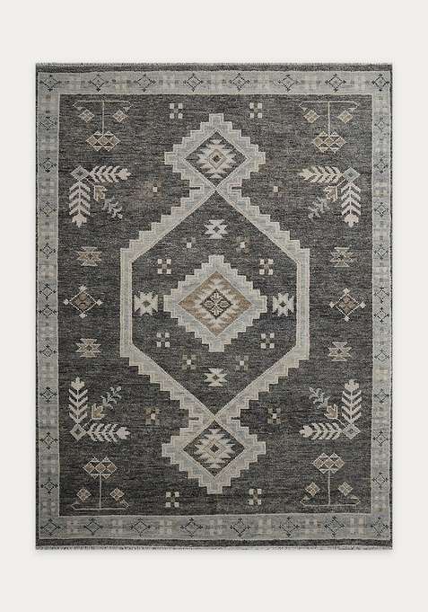 100% Wool Handmade Grey Rug | Carpet For Living Room