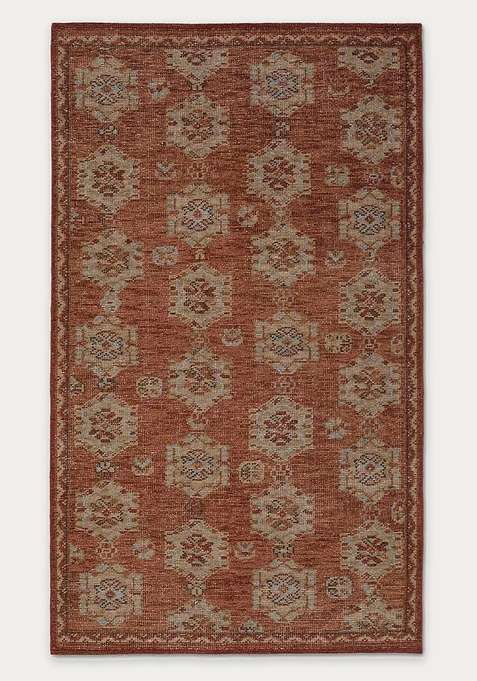 100% Wool Handmade Red Rug | Carpet For Living Room