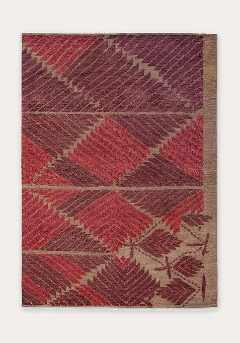 100% Wool Handmade Maroon Rug | Carpet For Living Room