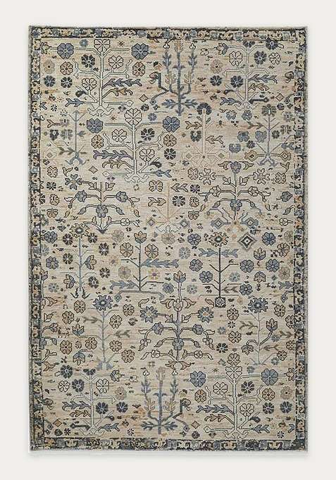 100% Wool Handmade Beige Rug | Carpet For Living Room