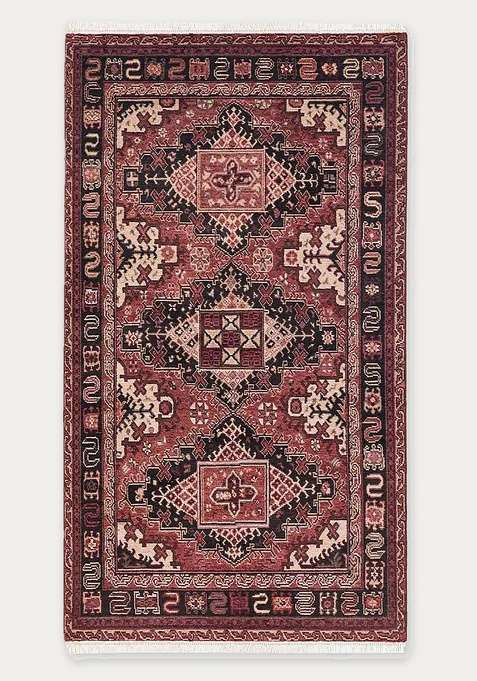 100% Wool Handmade Maroon Rug | Carpet For Living Room