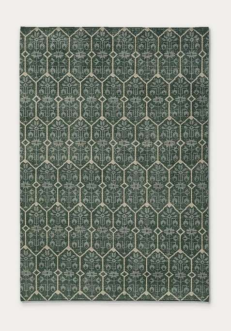 100% Wool Handmade Green Rug | Carpet For Living Room