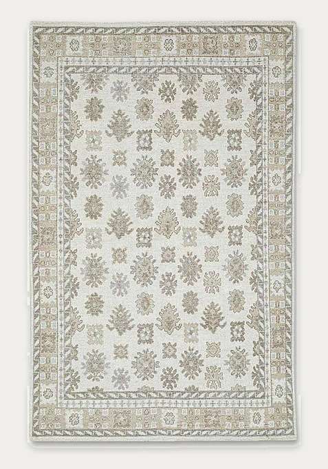 100% Wool Handmade Beige Rug | Carpet For Living Room