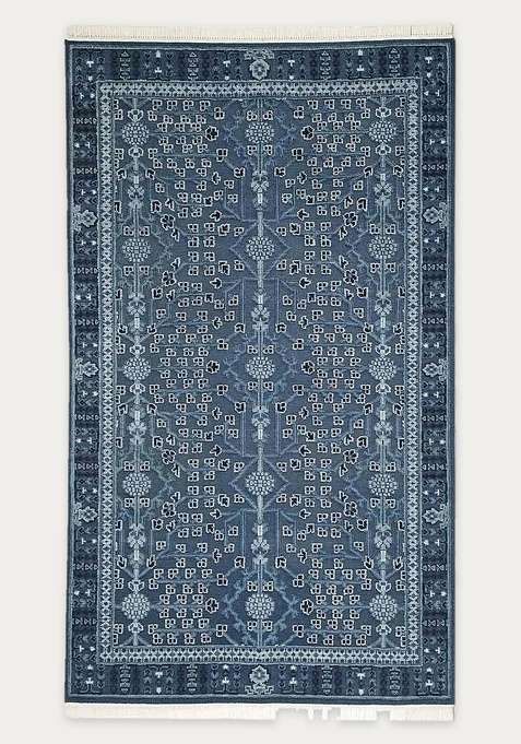 100% Wool Handmade Blue Rug | Carpet For Living Room