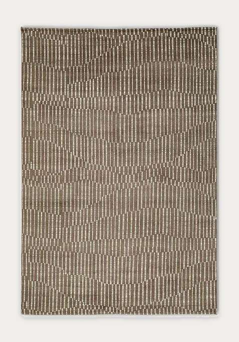 100% Wool Handmade Brown Rug | Carpet For Living Room