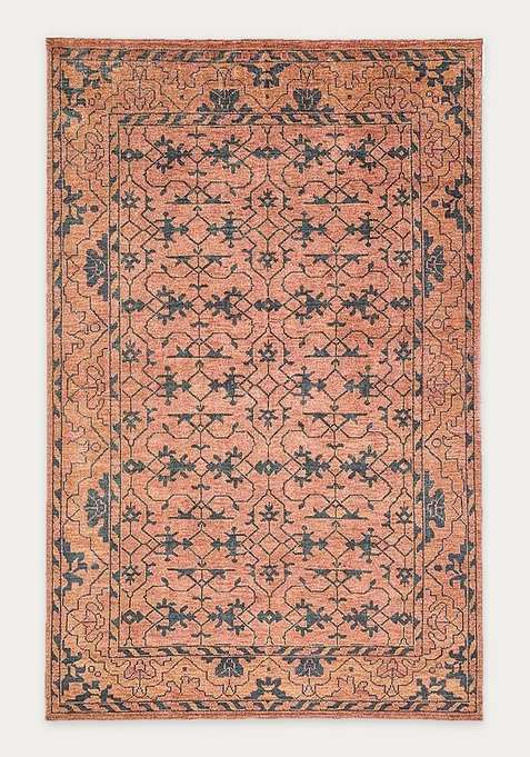 100% Wool Handmade Coral Rug | Carpet For Living Room