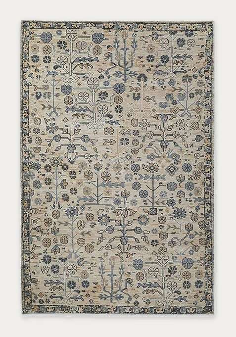 100% Wool Handmade Beige Rug | Carpet For Living Room