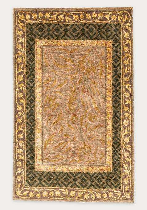 100% Wool Handmade Green Rug | Carpet For Living Room