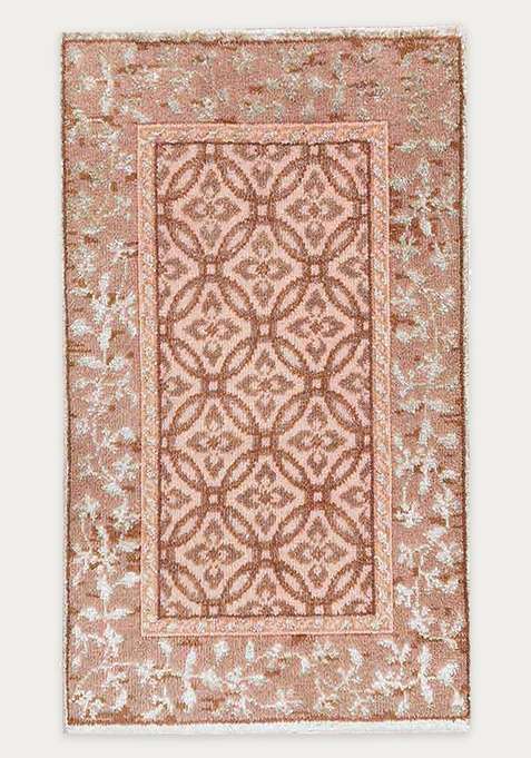 100% Wool Handmade Rose Gold Rug | Carpet For Living Room